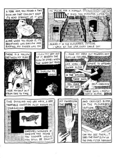 Pen-and-ink comic panels from Objective Psyche by Elias Doering